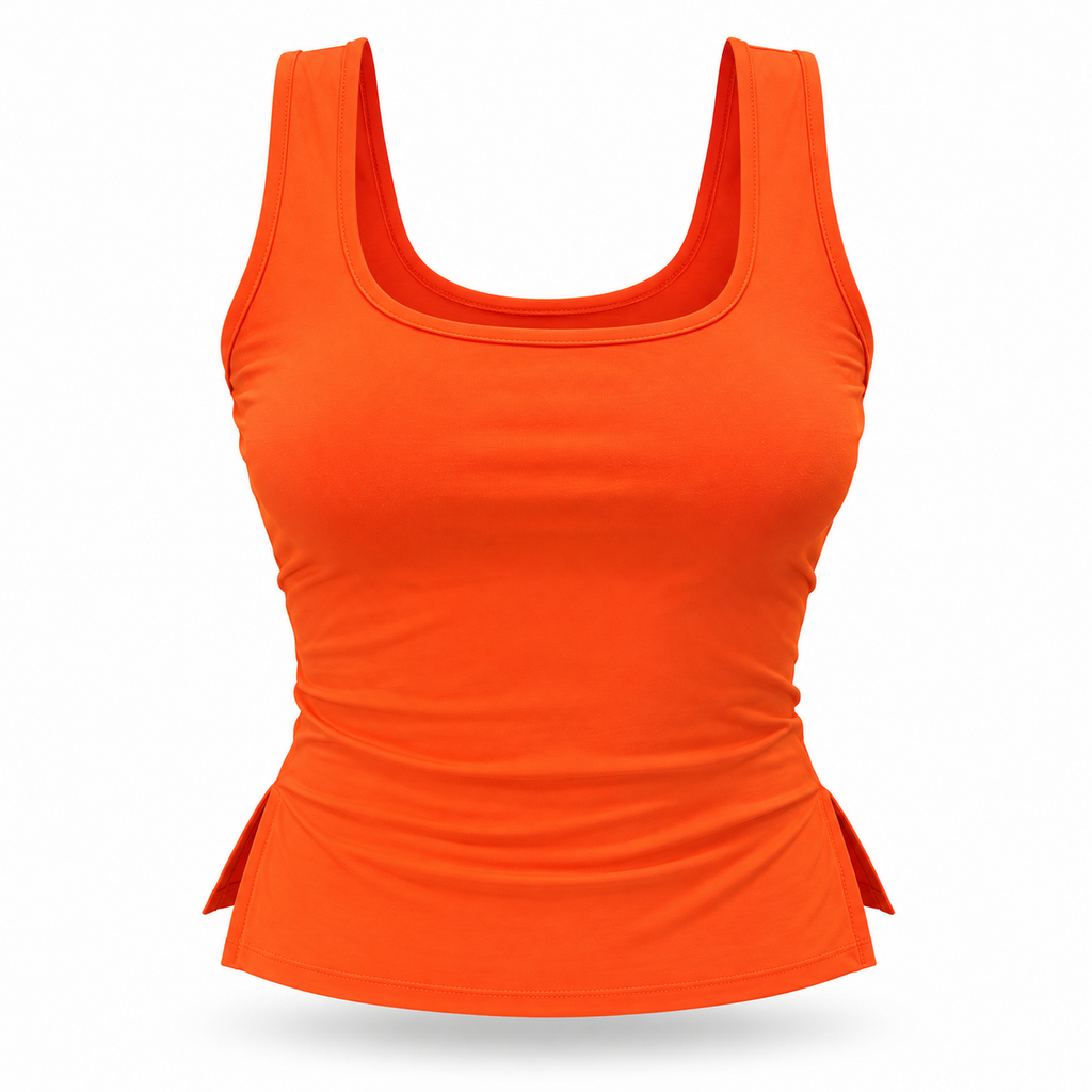 Top Básico Coral Éclat – Naranja