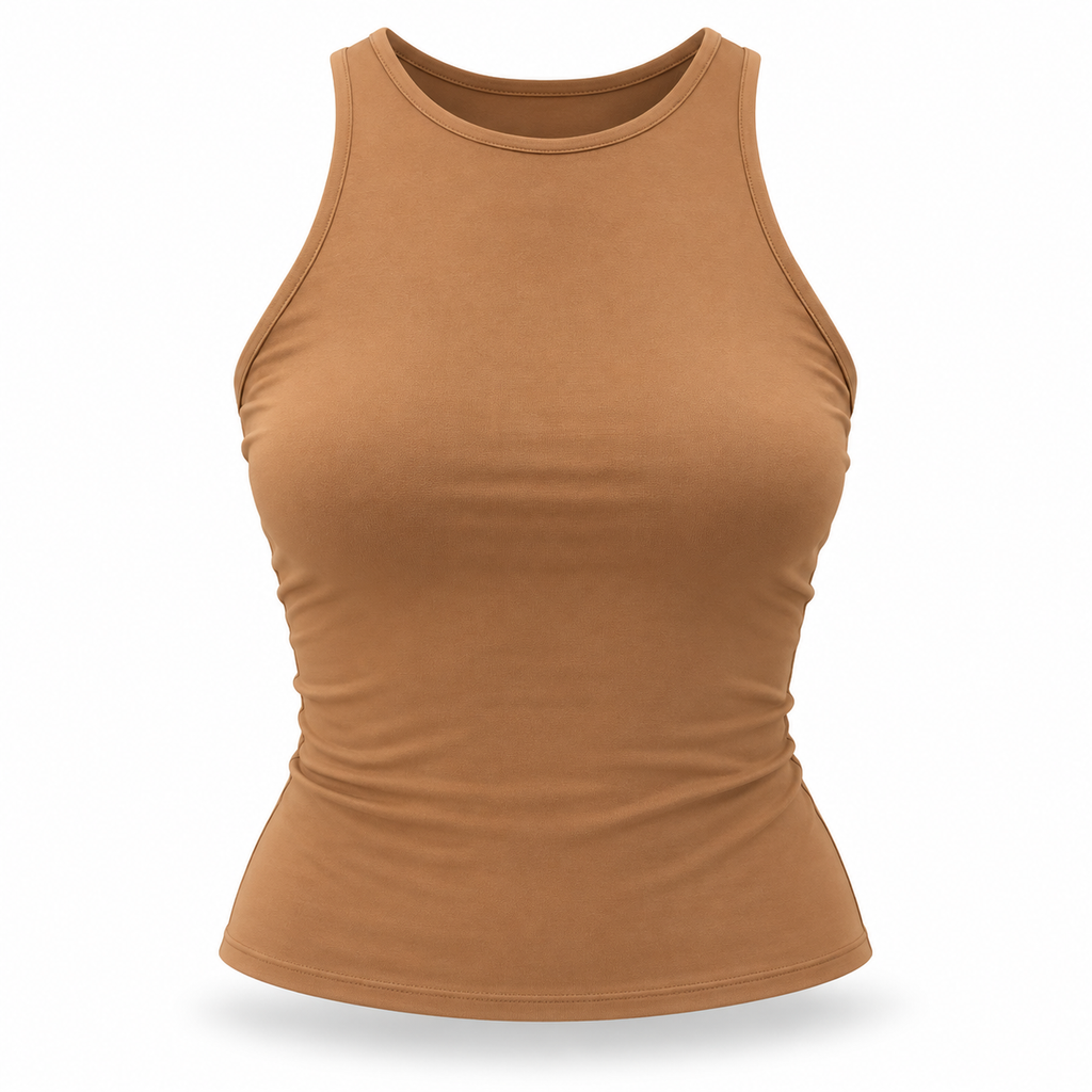 Top Halter Essential – Beige Camel
